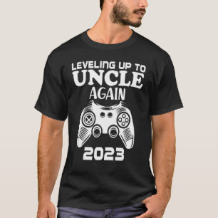 Mens Levelling Up To Uncle Again 2023 Baby Announc T-Shirt