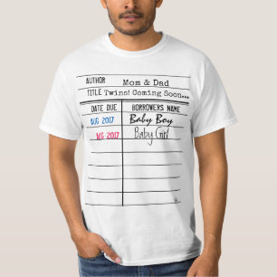 Mens Library Due Date New Dad Shirt -Customise It!