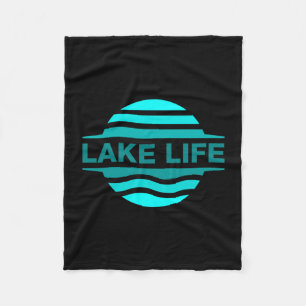 Mens life is better by the lake _ men and women  fleece blanket