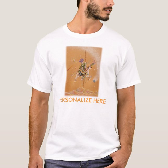 Mens light tees - Carousel Jester (Front)