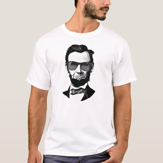 Mens Lincoln with Sunglasses T-Shirt (Front)