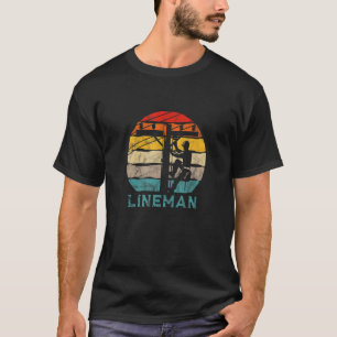 Mens Lineman Electric Worker Electrician Vintage T-Shirt