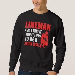 Mens Lineman to be a brick wall Lineman Sweatshirt