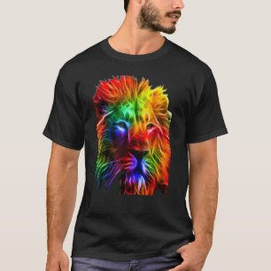Mens Lion Prestigious Look With Bright Colours T-Shirt