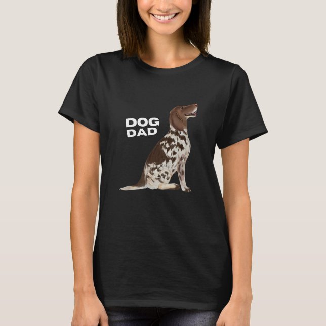 Mens Liver & White English Pointer Dog Dad Man T-Shirt (Front)