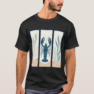 Mens lobster coastal ocean animal nautical marine T-Shirt