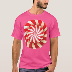 Mens lollipop candy cane sweet lollipop peppermint T-Shirt