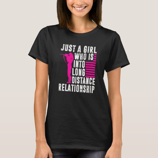 Mens Long Range Shooting Just A Girl Long Distance T-Shirt (Front)