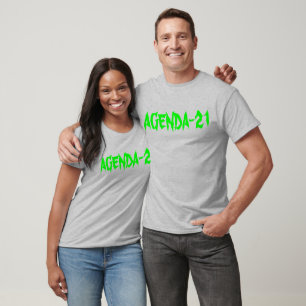 Mens Long Sleeve Raglan Basic T-Shirt w/ Agenda-21
