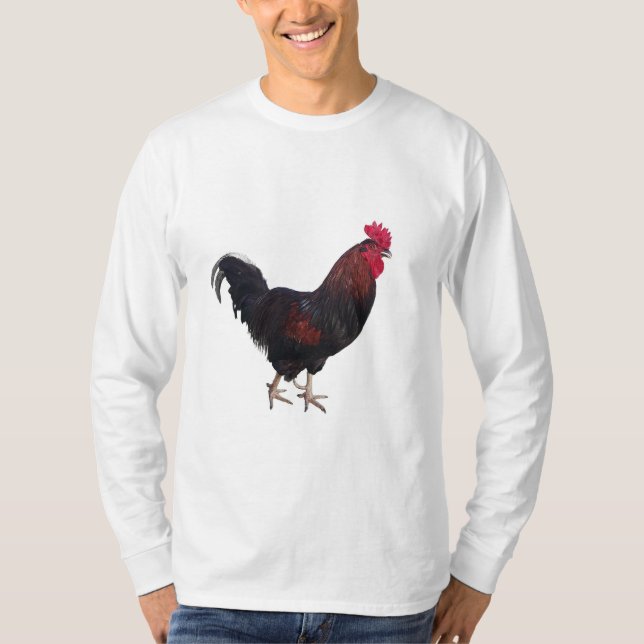Men's Long Sleeve Rooster T-Shirt (Front)