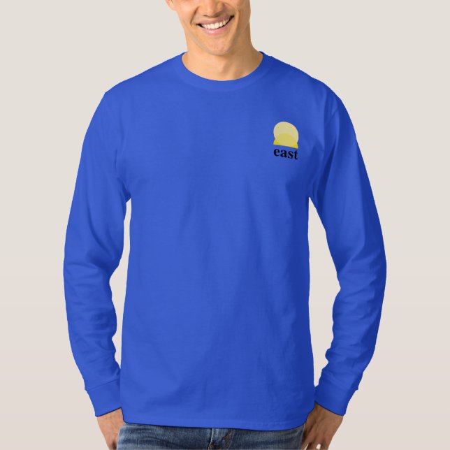 Men's Long Sleeve T-Shirt in Deep Royal Blue (Front)