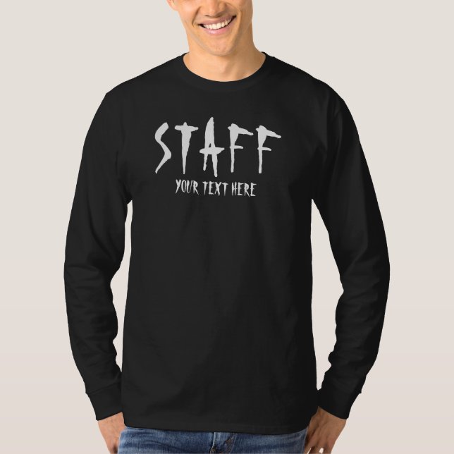 Mens Long Sleeve T Shirt Staff Member Template (Front)