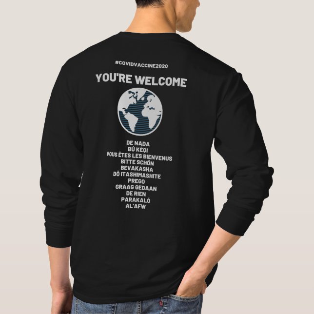 Mens Long Sleeve Vaccine Shirt (Back)