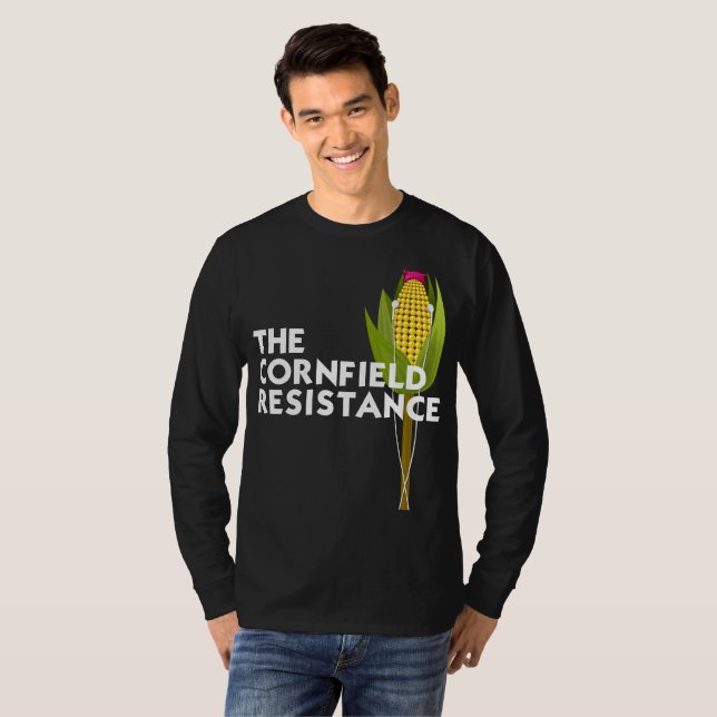 Men's Long-Sleeved Tee - The Cornfield Resistance (Front Full)
