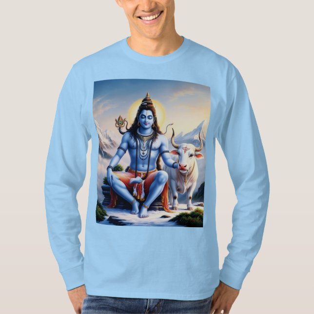 Men's Lord Shiv T-Shirt - Spiritual Hindu Design (Front)
