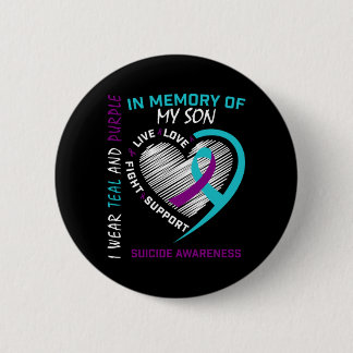 Mens Loss Child In Memory Of Son Awareness 6 Cm Round Badge