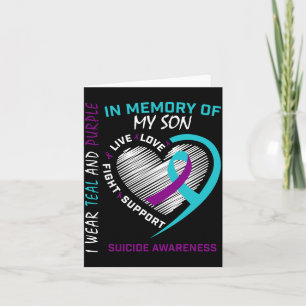Mens Loss Child In Memory Of Son Awareness Card