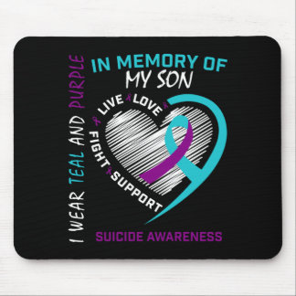 Mens Loss Child In Memory Of Son Awareness Mouse Pad