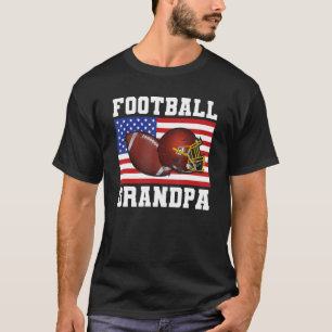 Mens Love My Boy  Football Grandpa T-Shirt