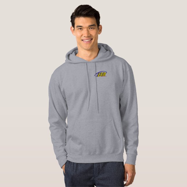 Men's LSR/Camp Chaos Hooded Sweatshirt in Grey (Front Full)