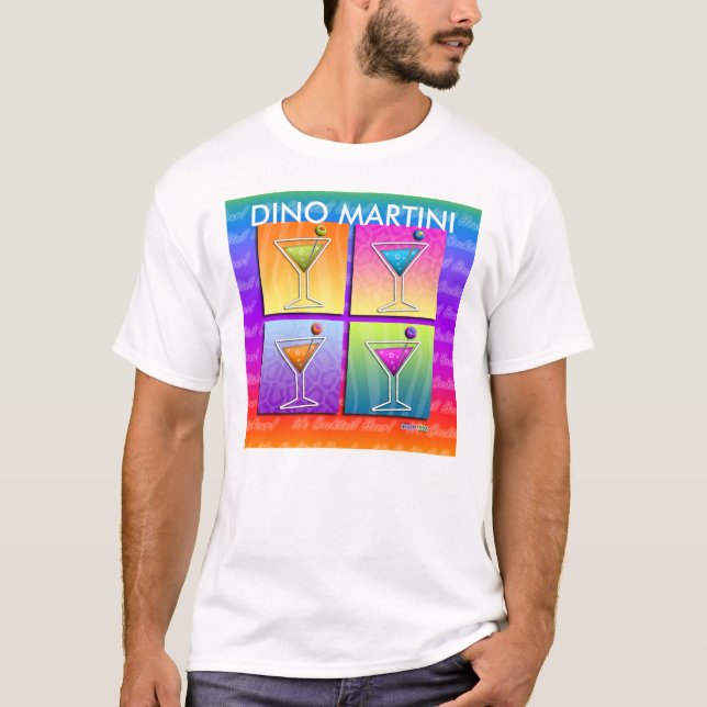 Men's Lt. Tees - Pop Art Martinis (Front)