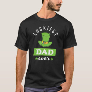 Men's Luckiest Dad Ever Saint Patrick's Day Shamro T-Shirt