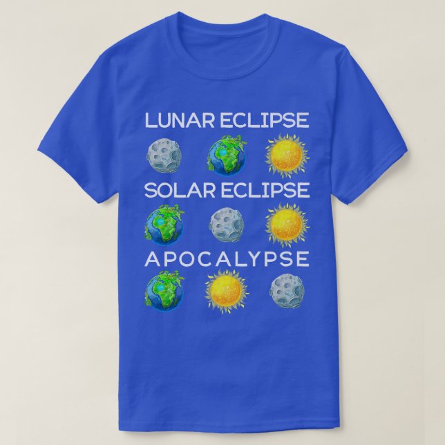 Mens Lunar Eclipse Solar Eclipse Apocalypse Scienc T-Shirt (Design Front)