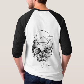 Men's Macaber Skull Baseball Jersey T-Shirt