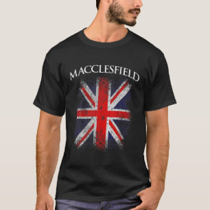 Mens Macclesfield Vintage Retro British Flag Funny T-Shirt