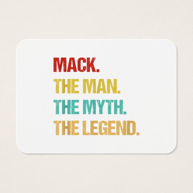 Mens Mack The Man The Myth The Legend (Front)