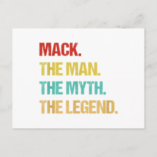 Mens Mack The Man The Myth The Legend Postcard