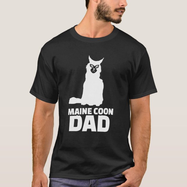 Mens Maine Coon Cat Dad T-Shirt (Front)