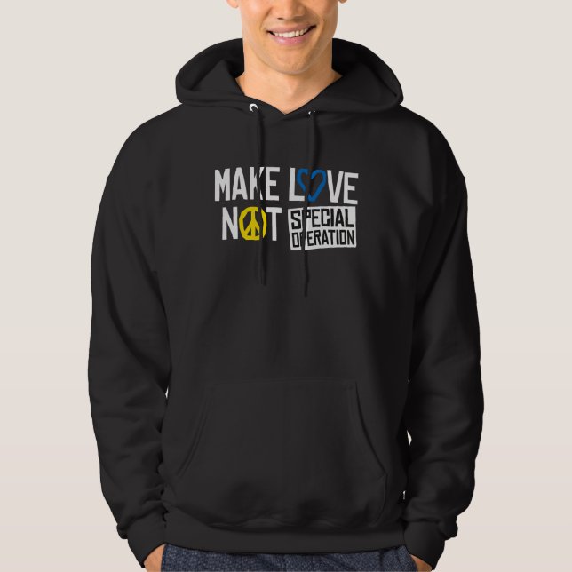 Mens Make Love Not Special Operation Hoodie (Front)