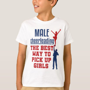 Mens Male Cheerleading Funny Saying Boy Men Cheerl T-Shirt