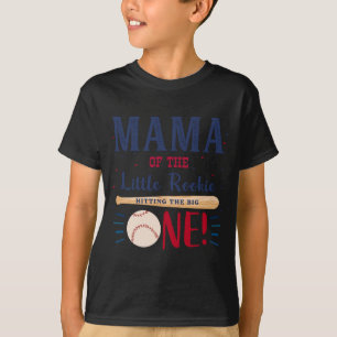 Mens Mama Mum First Birthday Little Rookie T-Shirt