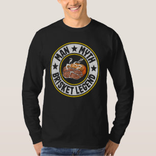 Mens Man Myth Brisket Legend Dad Barbecue Grilling T-Shirt