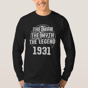 Mens Man Myth Legend 1931 92nd Birthday For 92 Yea T-Shirt