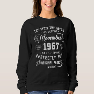 Mens Man Myth Legend November 1967 55th Birthday Sweatshirt