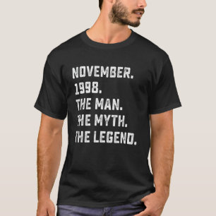 Mens Man Myth Legend November 1998 24th Birthday T-Shirt