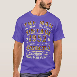 Mens Man Myth Legend Vintage 1952 70th Birthday Fo T-Shirt