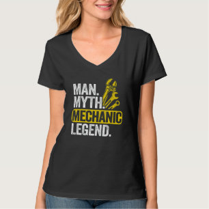 Mens Man Myth Mechanic Legend Car Guy Garage Dad M T-Shirt