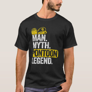 Mens Man Myth Pontoon Legend Dad Grandpa Pontoon B T-Shirt