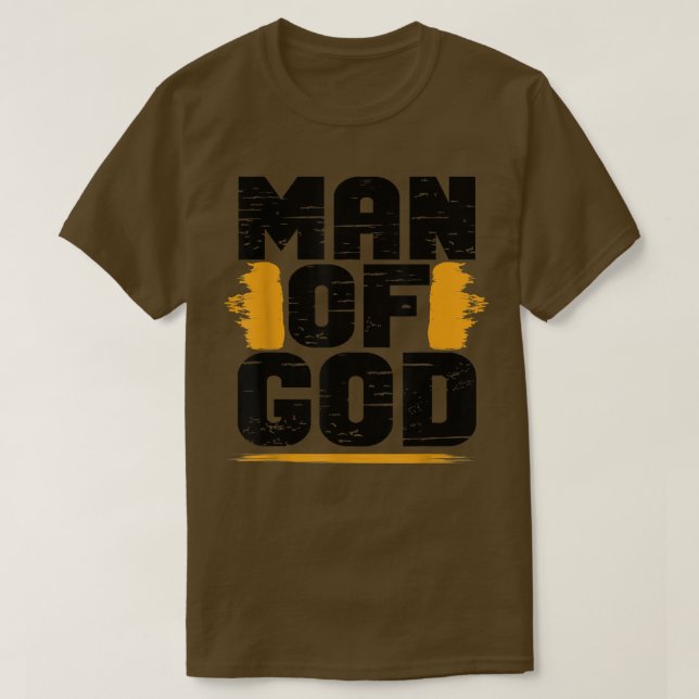 Mens Man of God Christian Believer Dad Daddy Fathe T-Shirt (Design Front)