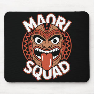 Mens Maori Squad Tribal Warrior Face Haka Kiwi Mouse Pad