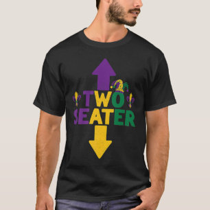 Mens Mardi Gras Two Seater  Adult Humour Mardi Gra T-Shirt