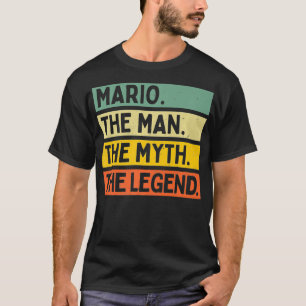 Mens Mario The Man The Myth The Legend Funny Perso T-Shirt