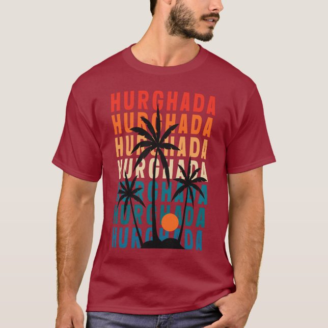 Men's Maroon Hurghada T-Shirt (Front)
