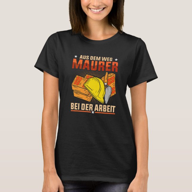 Mens Masonry At Work Brick Master Saying T-Shirt (Front)