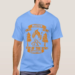 Mens Master Ofhe Campfire Dad Camping Fathers D bo T-Shirt