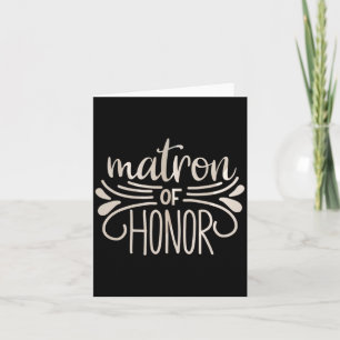 Mens Matron Of Honour Bride And Groom Tees Wedding Card